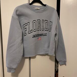 Women’s light blue Cropped Sweatshirt